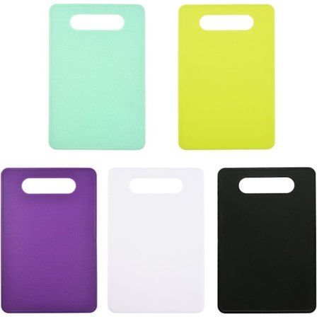 Plastskjærebrett i flere deler, vendbart skjærebrett, fleksibelt skjærebrett, firkantet skjærebrett, hengende skjærebrett med hull