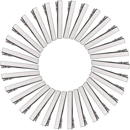 50 stk Metall Krokodille Alligator Hårklipp Bøy (40mm)