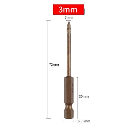 Cross Hex Kakelborr 3MM