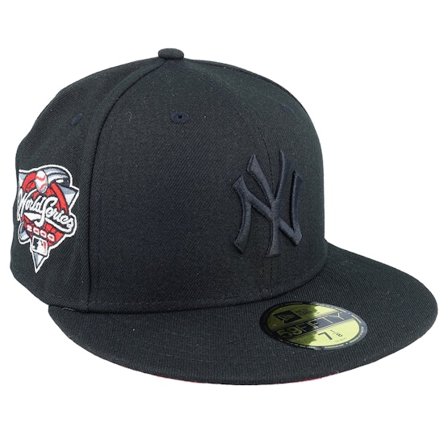 New Era - Negro fitted Gorra - "Hatstore Exclusive x New York Yankees Poly 59FIFTY Black/Chili Fitted " @ Hatstore