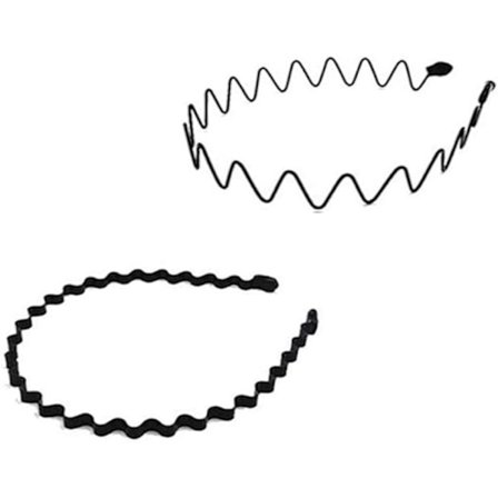 2 stk metallhodebånd, elastiske bølgete hodebånd, unisex bølgete hodebånd, sports metallhodebånd for menn, metallhodebånd for kvinner, unisex hodebånd