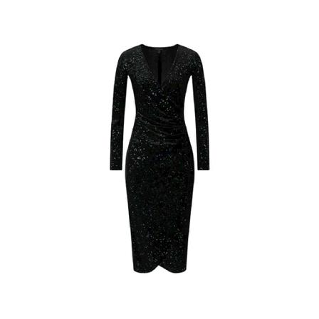 Armani Exchange, Midi Dresses Czarny, Kobieta, Rozmiar: L