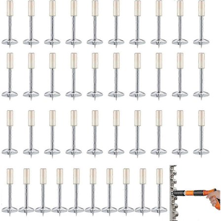 Nya Uppgraderade Spikar För Manuell Stålspikpistol, 40 st Runda Spikar Väggfästningsverktyg, För Tak/Kabelgömma/Installationsspikning