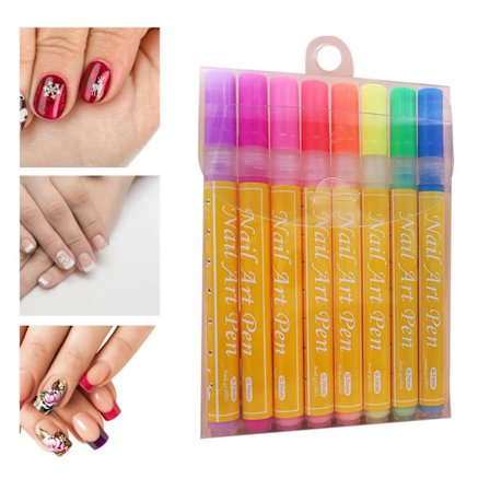 Neglekunst Blyant Malesett Tegning Skjønnhetsverktøy Blomst Abstrakt Linjer Detalj Liner Børste Hjem DIY Utstyr Neglekunst Manikyr