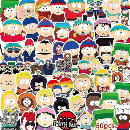 50 stk./sett South Park-klistremerker DIY Vanntett Bagasje Laptop Kopp Skateboard Klistremerker_Overraskelse