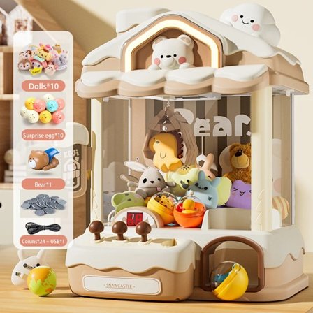 Wltoys Dukke Maskin Mønt Betjent Spil Spil Mini Klø Fangst Legetøj Maskiner Dukker Slik Maskine Børn Interaktivt Legetøj