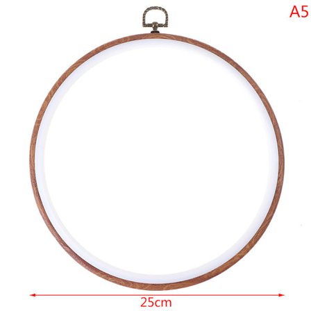 Syverktyg Runda träfärgade broderibågar Set plast