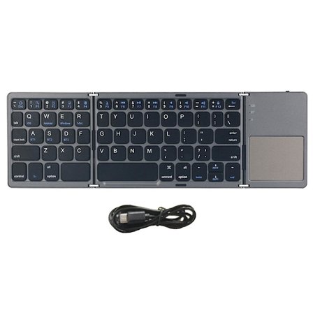 Bluetooth Tastatur Foldbar Trådløs Tastatur Touchpad til IOS/Android/Windows Tablet Mobiltelefon Nøgle