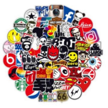 100 stk. Fashion Graffiti Stickers Vandtætte Bærbar Bagage Skate Multicolor