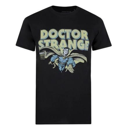 Doctor Strange Mens Logotyp T-shirt L Svart/gul