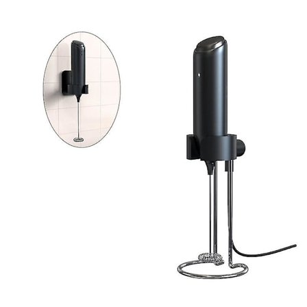 Mælkeskummer Håndholdt, Elektrisk Mælkeskummere Med USB Genopladeligt Stativ, Matcha Kaffe Latte Bærbar Drikkemixer Klæbende Hængende Stativ Til 