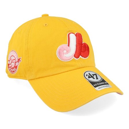 47 Brand - MLB Gul unconstructed Keps - Hatstore Exclusive x Montreal Expos Yellow Gold Double Under Dad Cap @ Hatstore