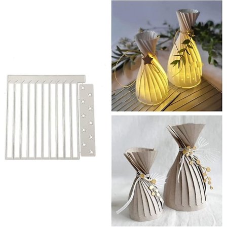 Vas 3d Cutting Dies Stencils Lykta Cutting Dies Stenciler för scrapbooking, fotopapper 3d-kort Hantverk gör-det-själv-present