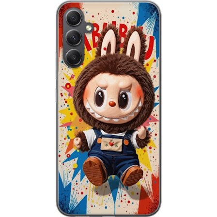 Samsung Galaxy A05s Gennemsigtig cover Farverig figur i kaninkostume med fjollede udtryk og tegneserie baggrund, der giver en energisk og legesyg popk