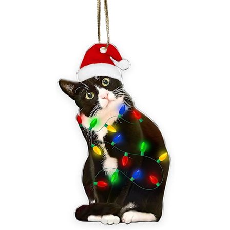 Tuxedo Katte Ornamenter, Sød Kat Jul, Julepynt, Juletræ Hængende, Trætop Ornamenter