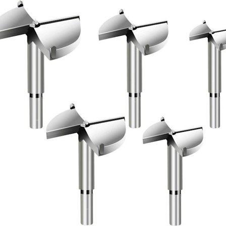 5 stk. Forstner træbor Diameter 35/40/45/50/60mm Karbid Forsænket bor KLB