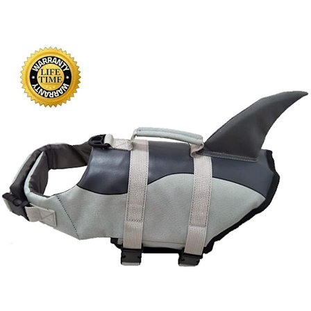 Hunde redningsvest svømmevest badedrakt hund redningsvest størrelse justerbar hund vest redningsvest, grå hund hund redningsvest, l