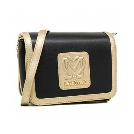 Moschino, Shoulder bag 3 sectors eco -leather bs 21mo 139 jc 4112 Zwart, Dames, Maat:ONE Size