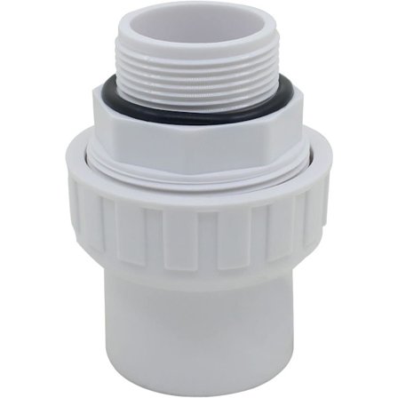 PVC blandet skjøteunionskobling til skrue xa lim gjengede PVC ende trykkhylse pumpe sandfilter svømmebasseng O-ring