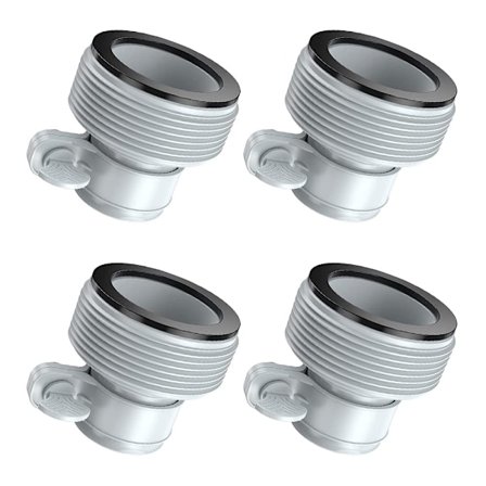 Pool Adapter, Set med 4 Pump Adapter, Pool Slang Adapter, Slang Adapter B för simbassängsfiltreringssystem (Grå)