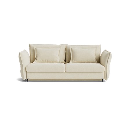 Catania 3-Sitzer-Schlafsofa Nordic Beige modern mit praktischer Schlaffunktion und hohem Sitzkomfort für Ihr Wohnzimmer, Maße 101cm