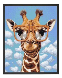 Diamond painting Sjiraff med briller - Art City