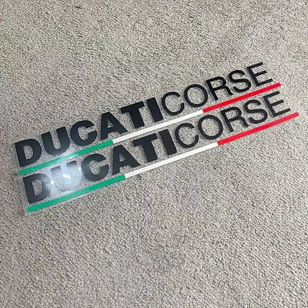Flerfarget motorsykkel vinylklistremerke reflekterende Ducati 848 1199 1098 S 899 logo karosseri pedaler sidepaneler italiensk flagg Ducati Corse