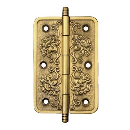 4 stk antikke hengsler - Vintage skapdørhengsel - Dekorativt hengsel - Antik messinghengsel, for skapdekorasjon, 2,5 tommer