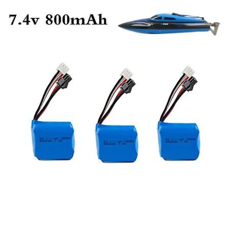 7.4v 800mah 18350 Li-ion Batteri For H100 H102 H106 7.4v Batteri For Jjrc S1 S2 S3 S4 S5 Høyhastighets Rc Båt