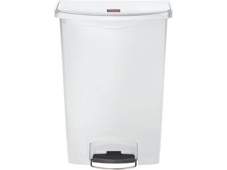 Rubbermaid Commercial Products Pedaltunna, Slim Jim, fliplock, 90 l, fotpedal, polyetylen, vit - Lyreco - Städ och hygien - Avfallshantering och 