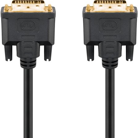 DVI-I Full HD-kabel Dual Link, Guldpläterad