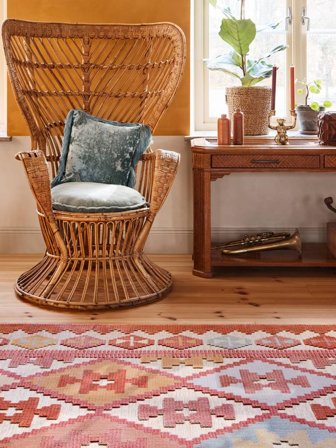 Saga Kilim Tappeto Per Interni/Esterni Lavable 160X230 Beige/Multicolore Geometrico