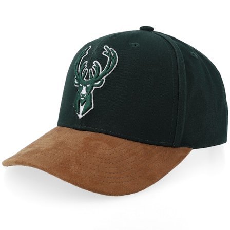 Mitchell & Ness - Verde adjustable Gorra - Milwaukee Bucks Washed Pro Crown Green/Brown Adjustable @ Hatstore