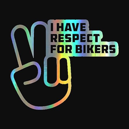 Motorcykel Dekal Respekt För Motorcyklister Reflekterande Bildekaler Moto Auto Dekal Rolig Jdm Vinyl På Bil Styling - Dekaler & Klistermärken