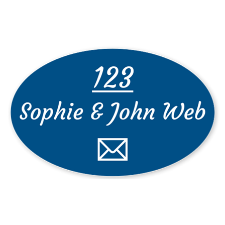 Letterbox sign - Customizable - House signs - Plastic sign engraving - 3.1x2.0 in - signomatic.com