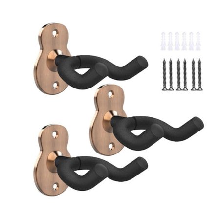 3-pack gitarrväggfäste, metallgitarrhängare, gitarrformad