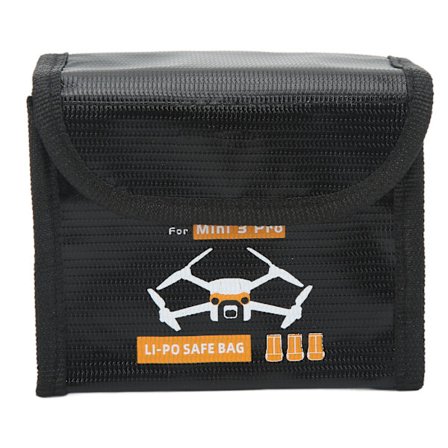 Eksplosionsikker batteritaske Varmebestandig litiumbatterier Brandhæmmende beskyttelsespose Opbevaringstaske til Mini 3 Pro til 3 batterier