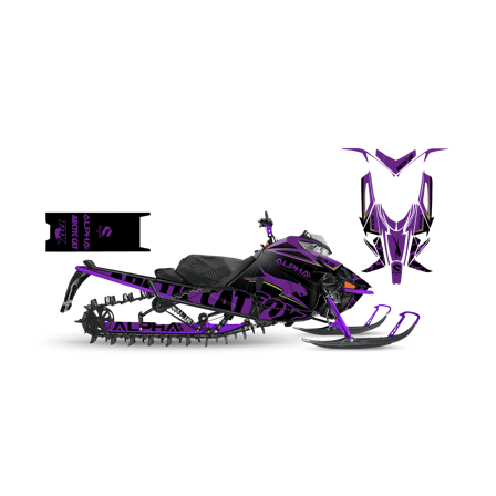 SweTown Dekalkit Prime-Purple - Arctic Cat M9000 King Cat Turbo 162 2018-2019