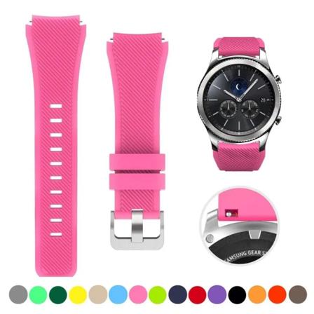 20mm 22mm rem för Samsung galaxy watch4 44mm/40mm 5 pro active 2 Gear s3 Silikon Correa armband Huawei Watch gt2/3/2e band Barbie powder 11 20mm