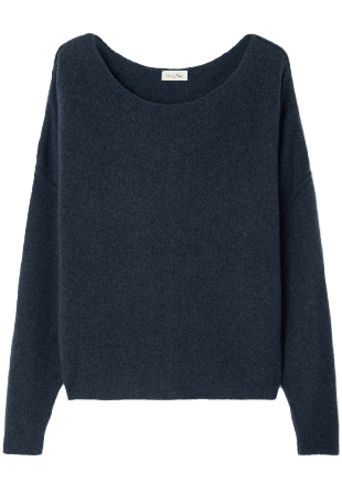 American Vintage Damsville Stickat Dam Blå XS/S