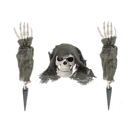 Ulkoilun Halloween-koristeet, kalloluuranko maahan lyötävät vaarnat, halloween-koristeet