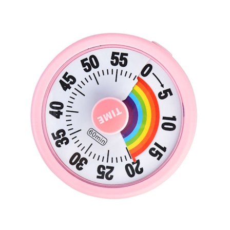 Nedtellingsalarm Klokke Tidsstyringsverktøy Høy Nøyaktighet Roterende Knapp Visuell Timer For Kjøkken Klasserom Fitness