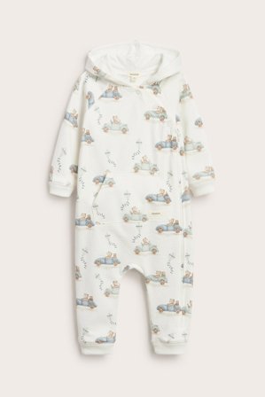 Newbie | Jumpsuit med bilmotiv | Offwhite