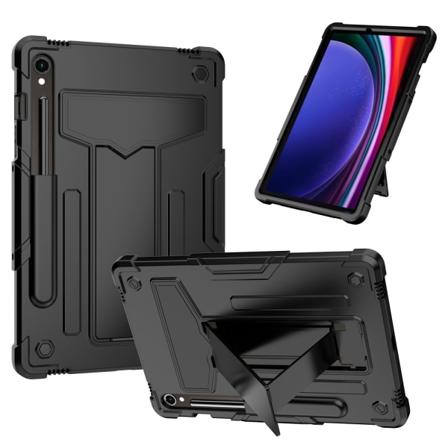 SKALO Samsung Tab S9/S9 FE Extra Shockproof Armor Shockproof Cov Black