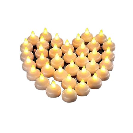 48 Flammlösa Vattenljus, Flytande Vatten Elektroniska Ljus, Bröllopsfest Pool Middagsljus (y