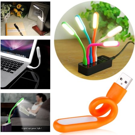 Mini Bærbar USB LED Lampe 5V Silikon Super Bright Book Light Leselampe For Power Bank PC Laptop Notebook