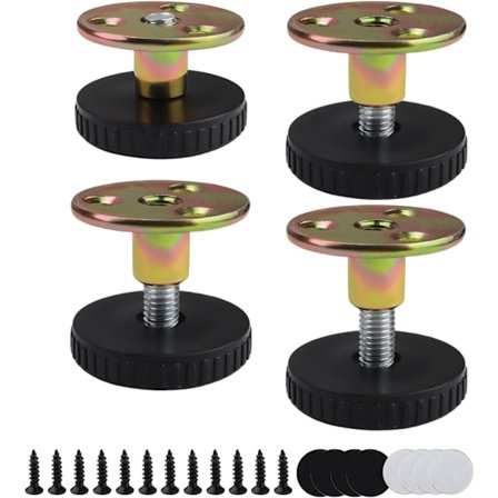 4 Stycken Möbelben, 26-38 mm Justerbara Möbelben, Justerbara Ben, Borrade eller Självhäftande, för Stolar, Bord, Skåp och Soffmöbler