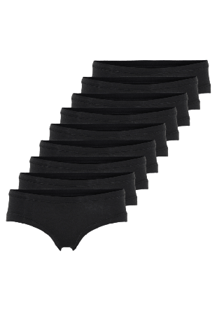 JBS of Denmark Bambu, Hipster Trosa, 9-pack, Vit Badkläder Dam Svart M