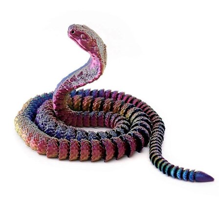 3D-printet Leddelt Slange Model - Skrivebordsdekoration, Stressreducerende Legetøjsgave til Børn & Voksne