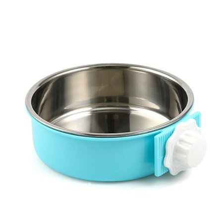 Hundebur med Aftagelig Skål i Rustfrit Stål, Hængende Skål, Dyrebur